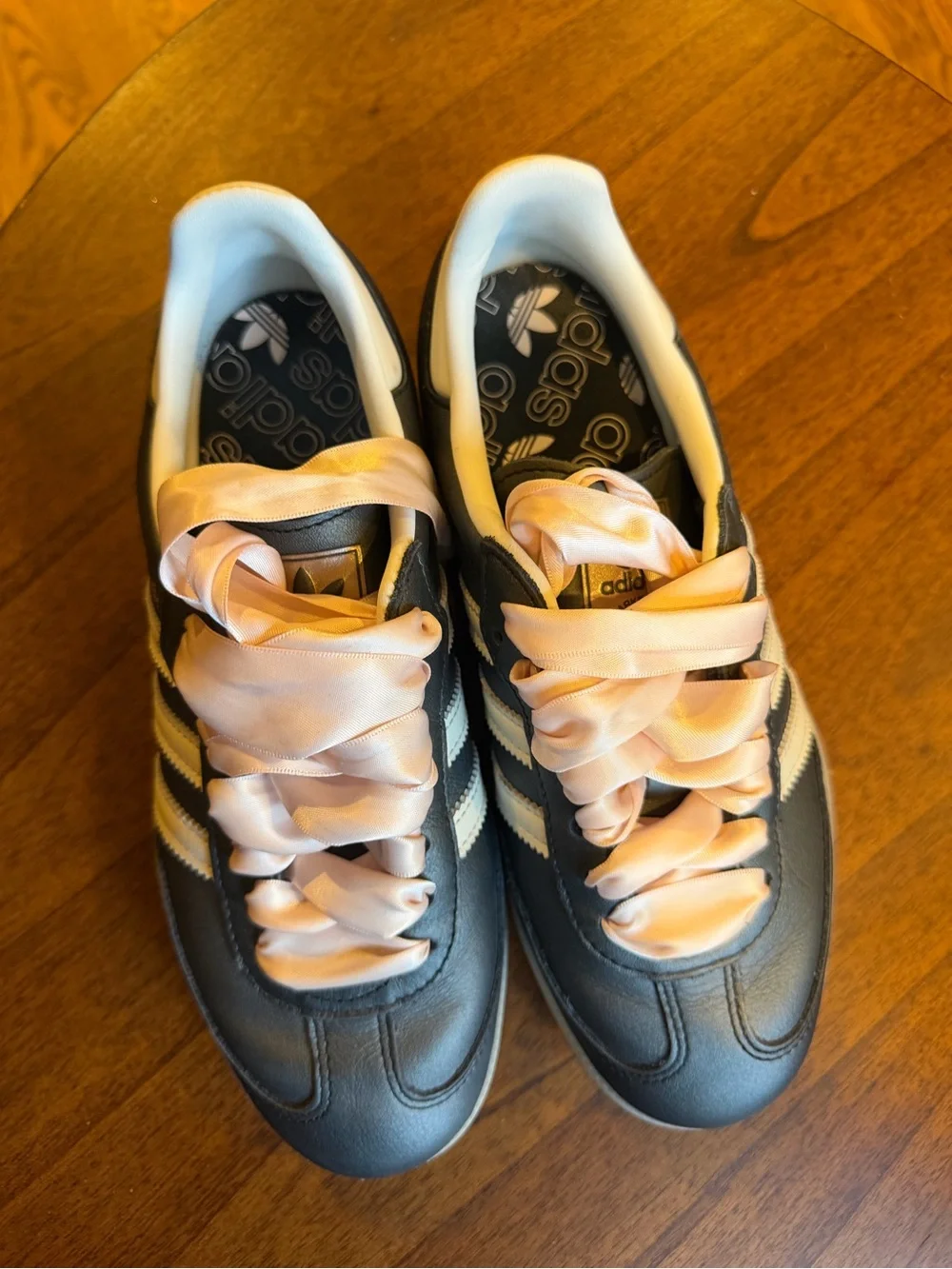adidas Samba black wonder quartz Sneakers with Pink Ribbon Laces - Picture 3 of 7